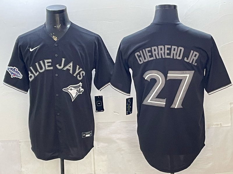 Men 2026 Toronto Blue Jays #27 Guerrero Jr Black Game Nike MLB Jersey 0518003